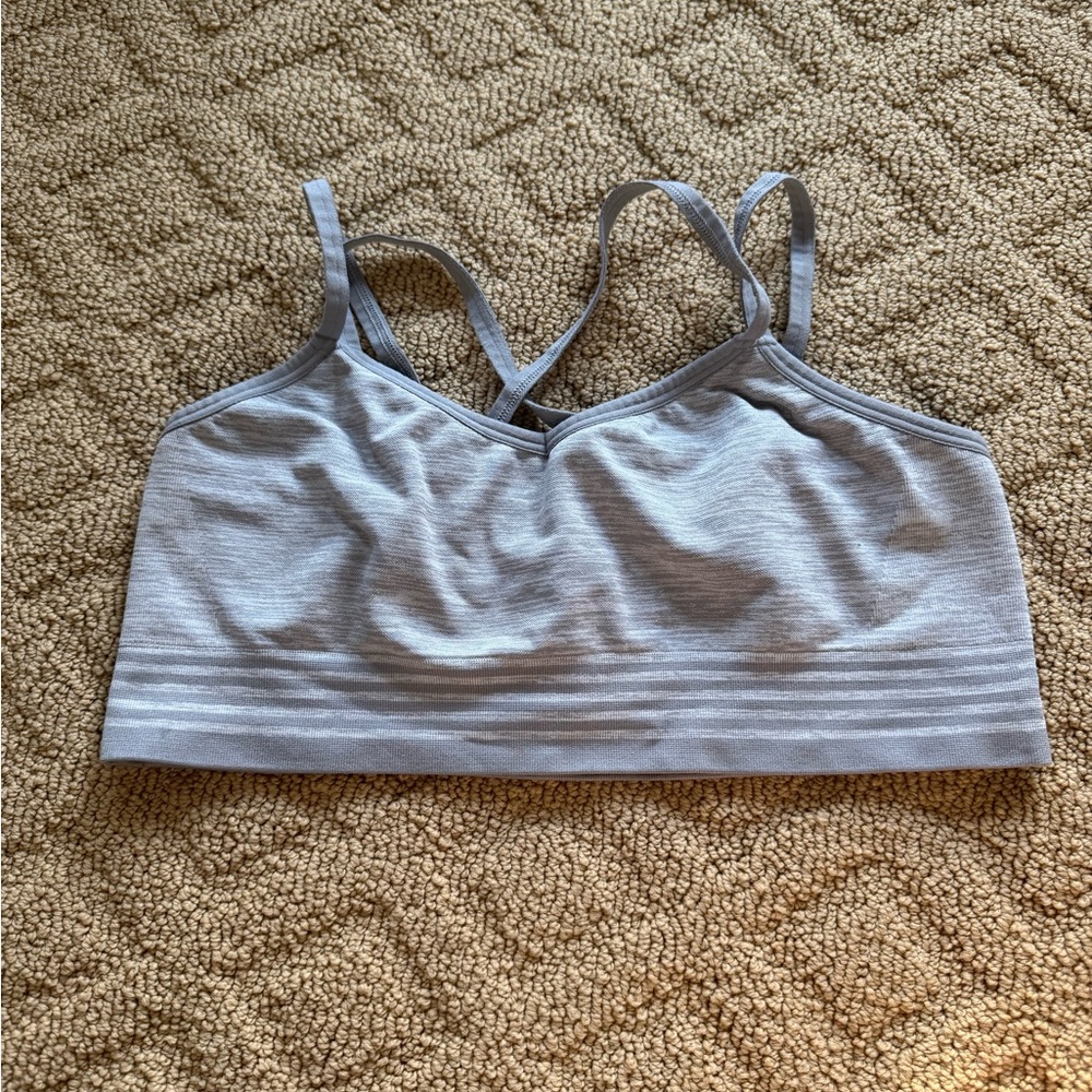 all in motion Gray Strappy Sports Bra